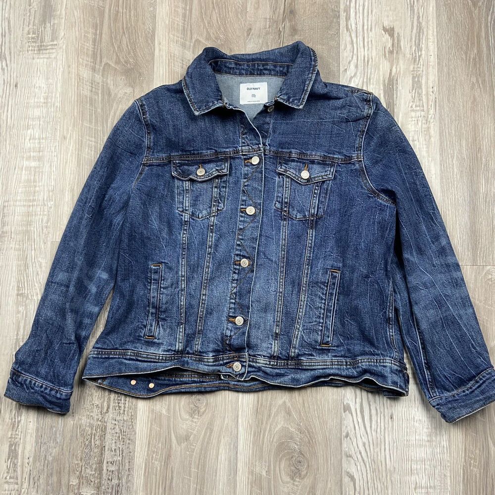 Old Navy Unisex Youth Denim Jean‎ Jacket XXL Blue Kid